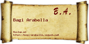 Bagi Arabella névjegykártya